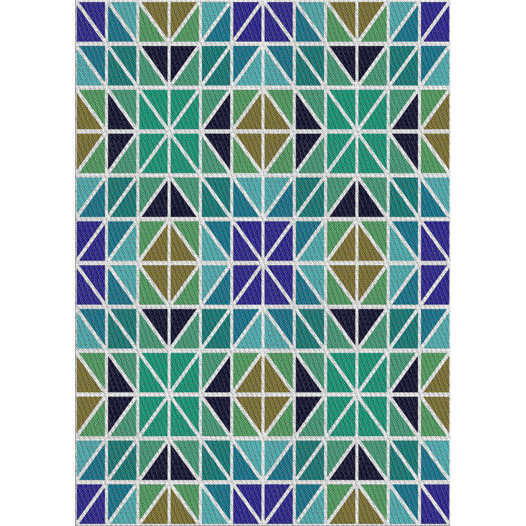 Corrigan Studio® Rosedale Geometric Green Area Rug Wayfair